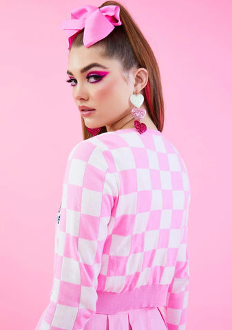 Iconic Trio Checkered Cardigan