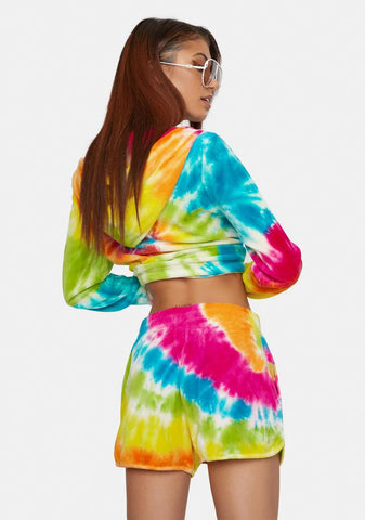 Spiral Combo Luxe Velour Shorts