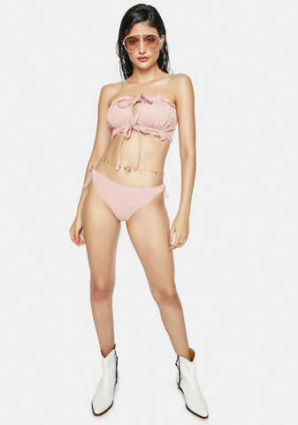 Rose Water Ruched Bikini Set