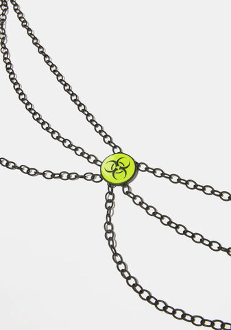 Radioactive Heart Layered Belly Chain