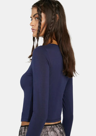 Berry Keep Your Cool Long Sleeve Top