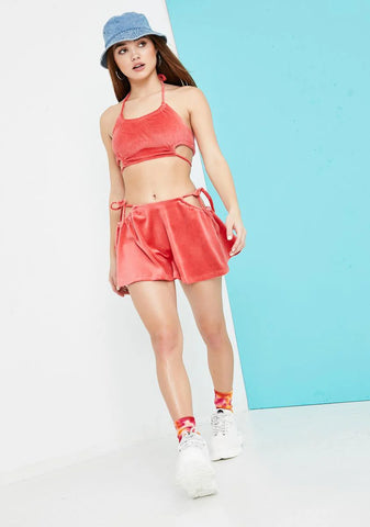 Take The Ride Cutout Skirt Set