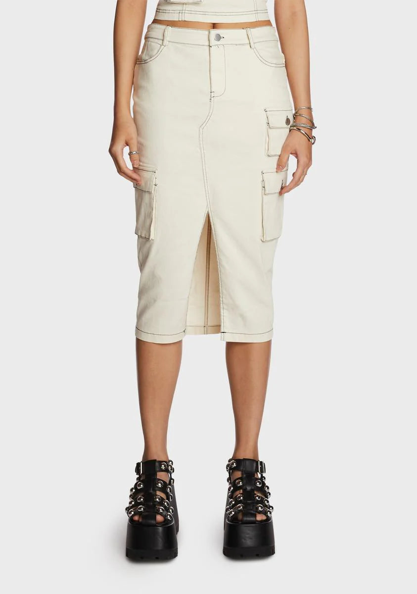 On The Level Midi Skirt