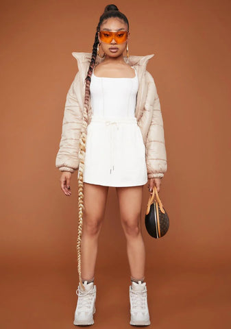 Ready Or Not Drawstring Mini Skirt