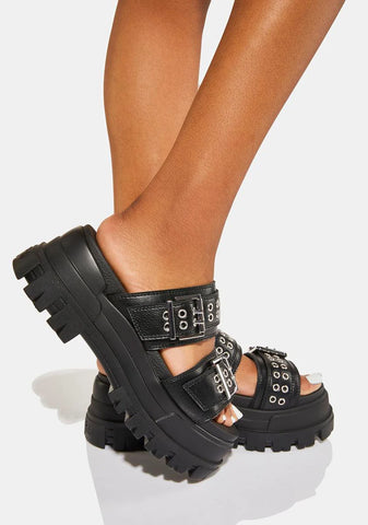 Aspha Loop Platform Sandals