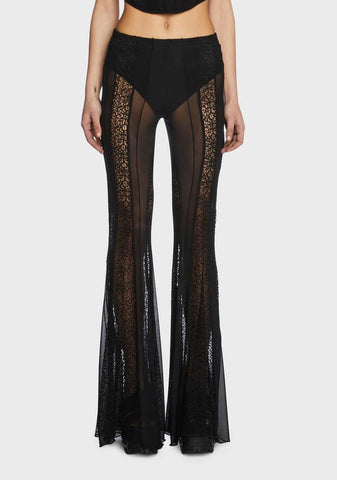 Wild Whims Mesh Flare Pants