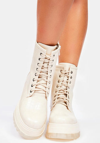 You're So Dramatic Combat Boots