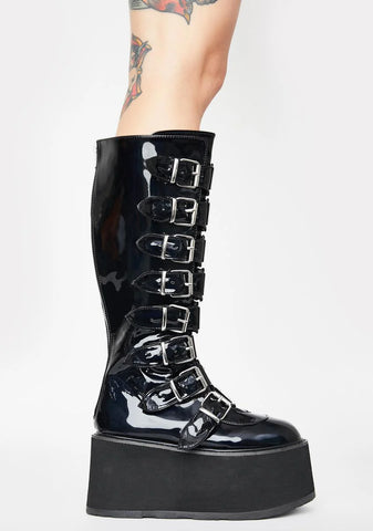 Damned-318 Platform Knee High Boots