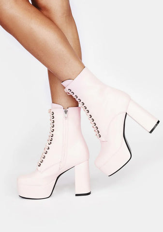 Pink Serenity Ankle Boots