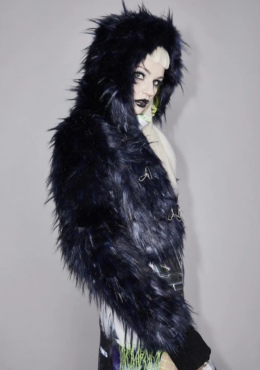 Royal Damnation Faux Fur Jacket