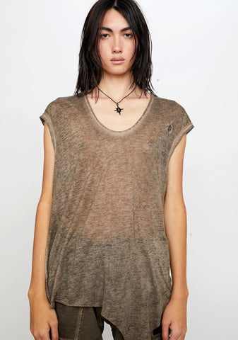 Atmosphere Unisex Scoop Neck Asymmetrical Tee