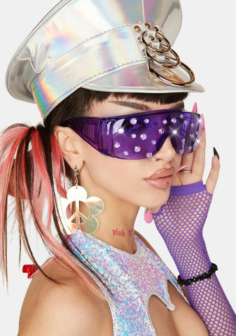 Ready To Glow Rhinestone Sunglasses