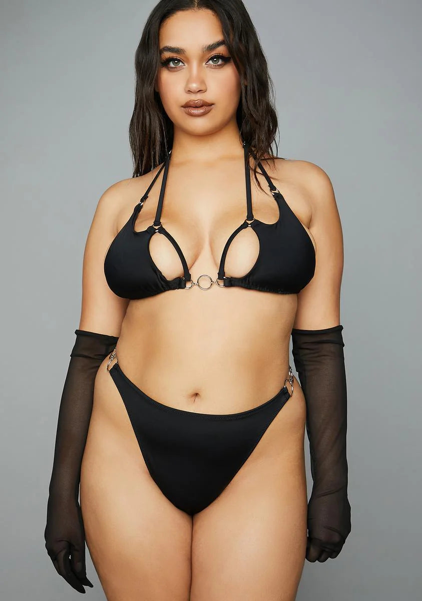 Plus Bombshell Behavior 3-Piece Bikini Set