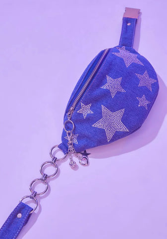 Shoot For The Stars Denim Fanny Pack