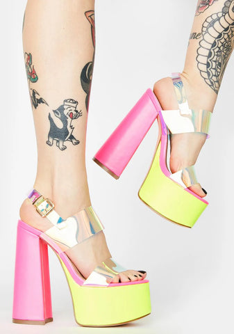 Support Iridescent Heels