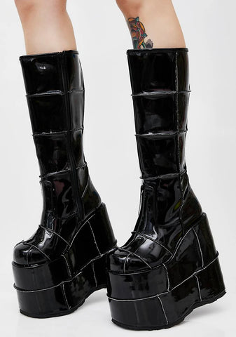 Stack-301 Unisex Platform Knee High Boots