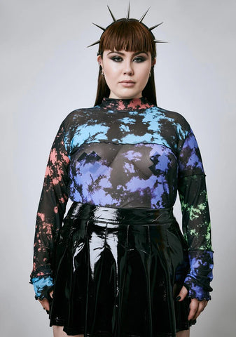 Always Secret Link Up PVC Pleated Skirt