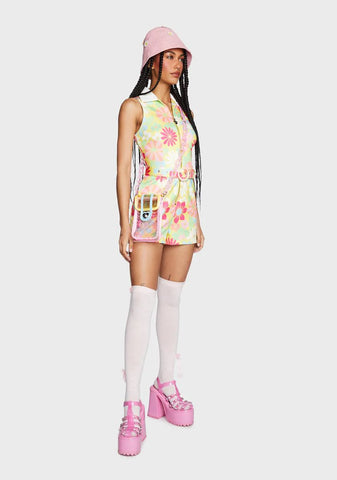 Groovy Happenings Floral Romper