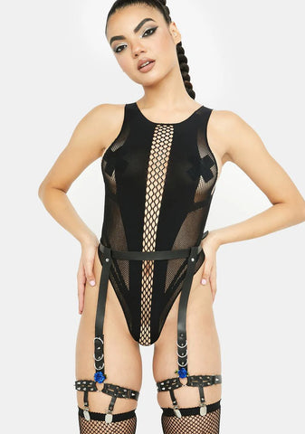 Late Bad To Bloom Leg Harness Belt