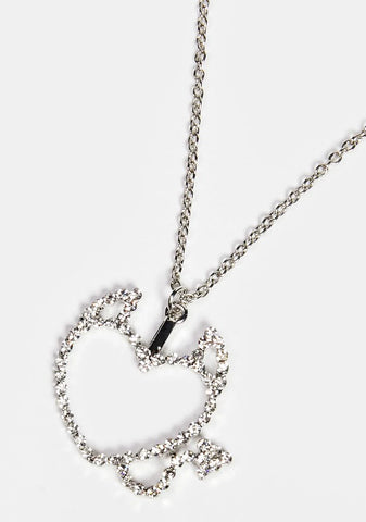 Love To Be Bad Heart Necklace