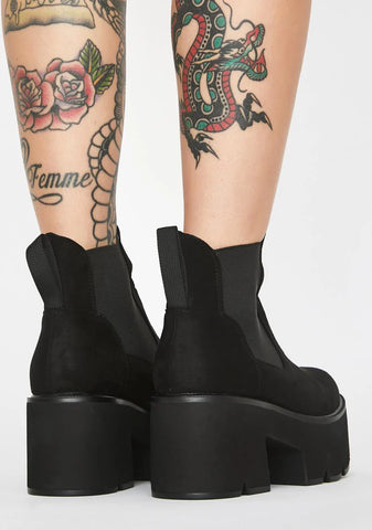 Suede Rougher The Better Platform Boots