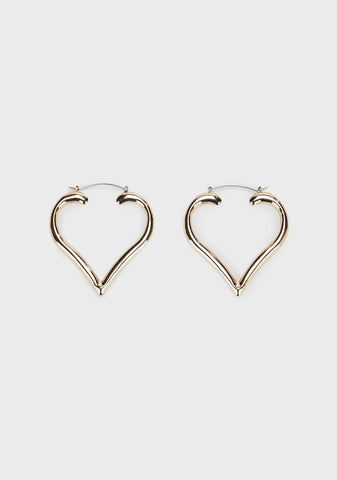 Open Heart Earrings