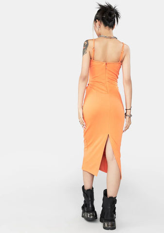 Keep It Juicy Lace-Up Midi Dress