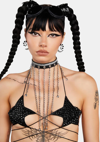 Otherworldly Observer Rhinestone Choker