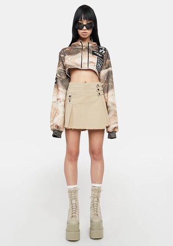 Atmosphere Strappy Pleated Mini Skirt