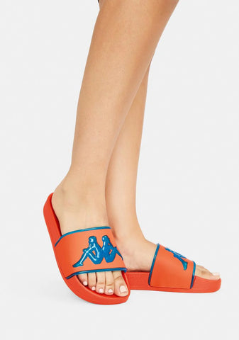 Red Azure Authentic Aqua 1 Slide Sandals