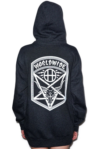 HUF X Thrasher Asia Tour Pullover Hoodie - Light Gray