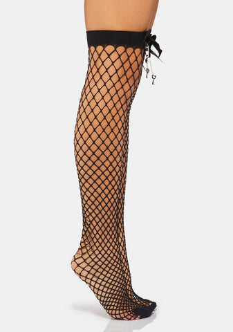 Unlimited Love Fishnet Thigh Highs