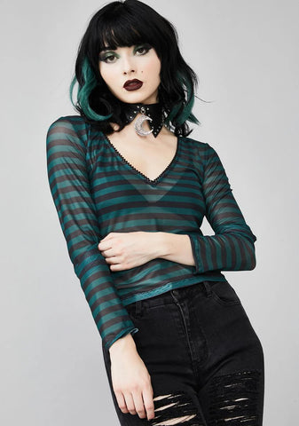 Mystery Exposed Sheer Top