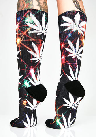 Wicked Plantlife All The Lights Socks