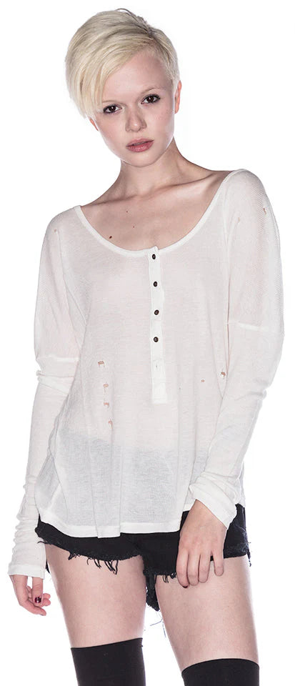 Slinky Grandpa Jersey Top - White