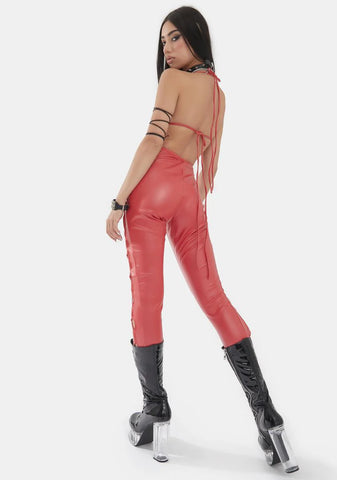 Fire Born Again Vegan Leather Catsuit