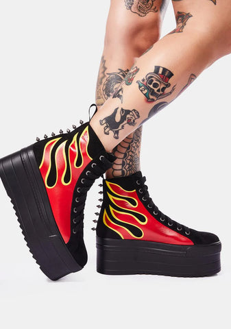 Universe On Fire Platform Boots