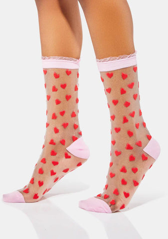 Loving You Is Easy Sheer Socks