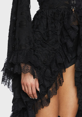 Mess Of Me Distressed Duster - Black