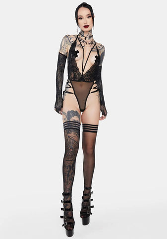 Sloan Lace Plunge Teddy