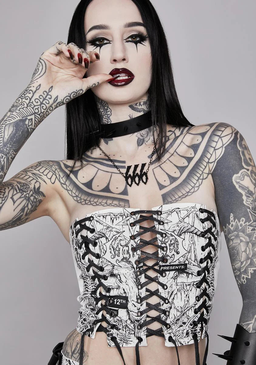 Thrash Into Me Lace-Up Corset