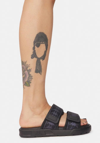 Black & Dark Gray 222 Banda Aster Logo Slides