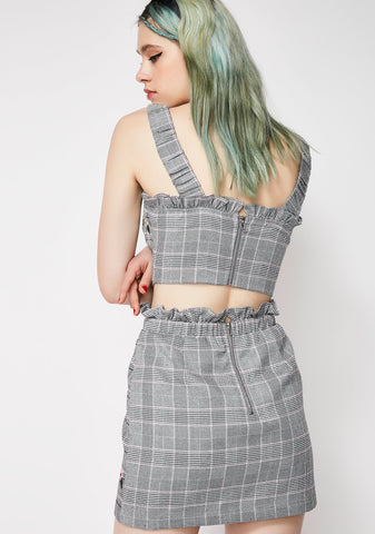 Bad Intentions Plaid Skirt