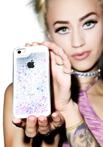 Falling Hearts Glitterfalls iPhone Case