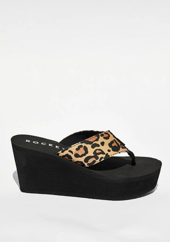 Leopard Diver Platform Sandals