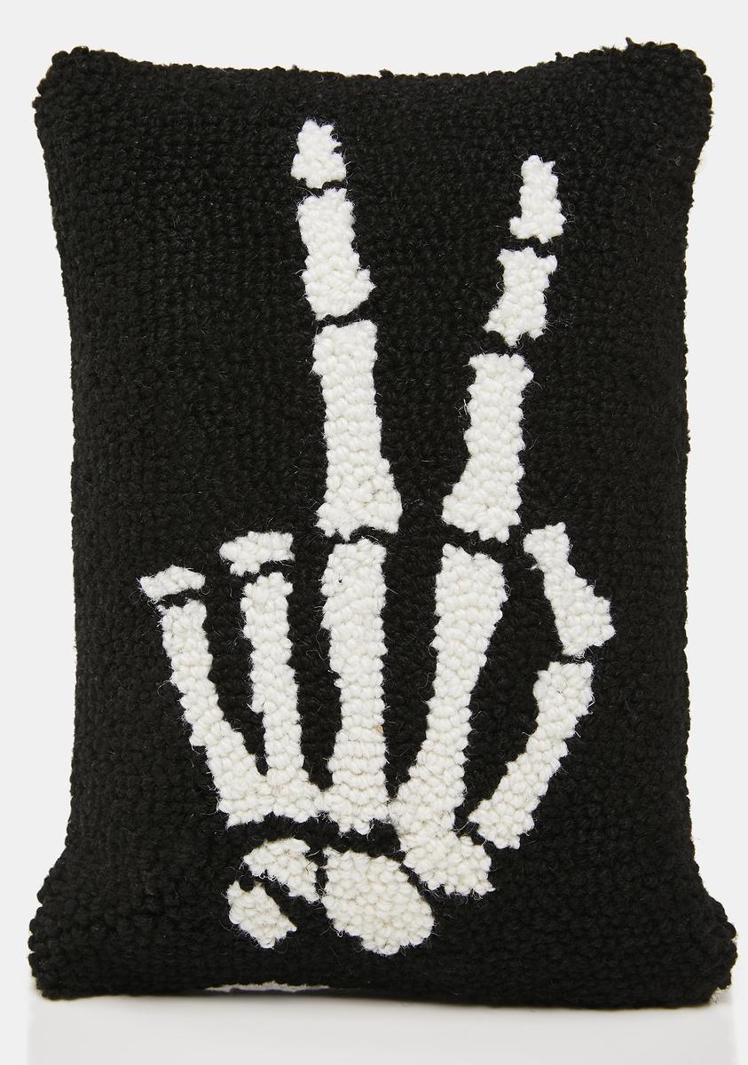 Skeleton Peace Pillow