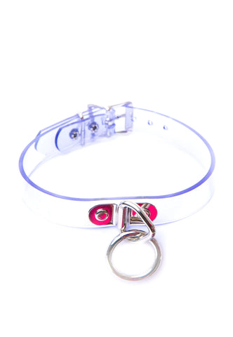 Ogasm O-Ring Collar Choker - White