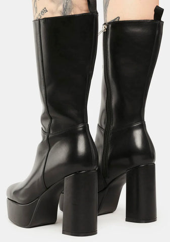 Wide Calf Going Under Platform Boots