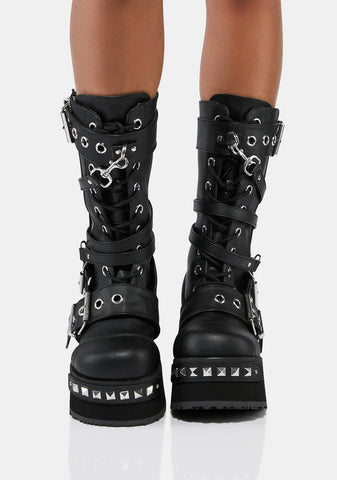 Trashville-250 Unisex Platform Mid-Calf Boots
