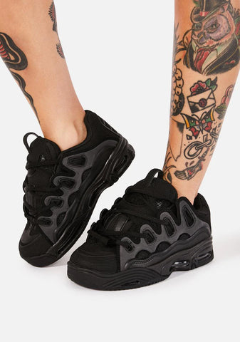 Solid Black D3 2001 Skate Shoes